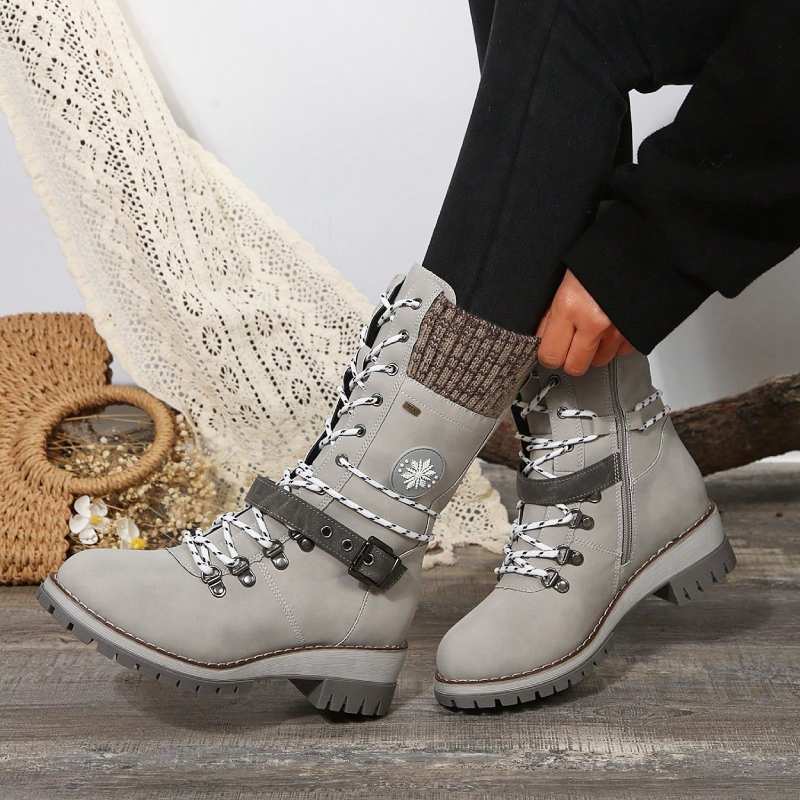 Women's Winter Combat Boots Lace-Up