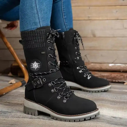 Women's Winter Combat Boots Lace-Up