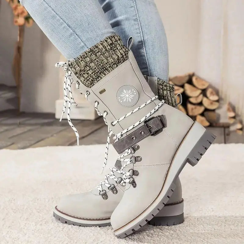 Women's High Heel Winter Boots Warm Insulated Black - 
Fashinoza