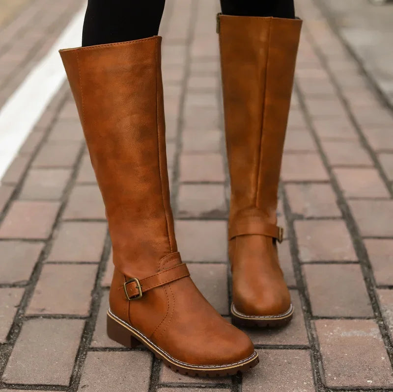 High-Top Biker Boots for Women – Edgy Style & Comfort