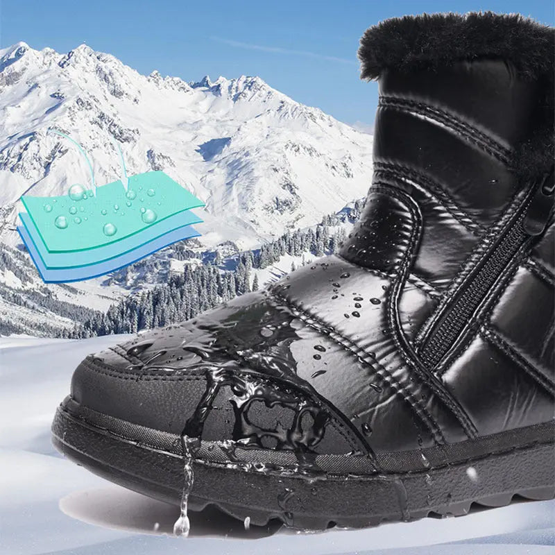 High-Top Fleece Winter Boots for Women – Warm & Stylish