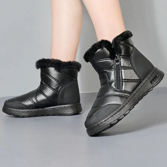 Women's Fleece High- Winter Boots Warm - 
Fashinoza