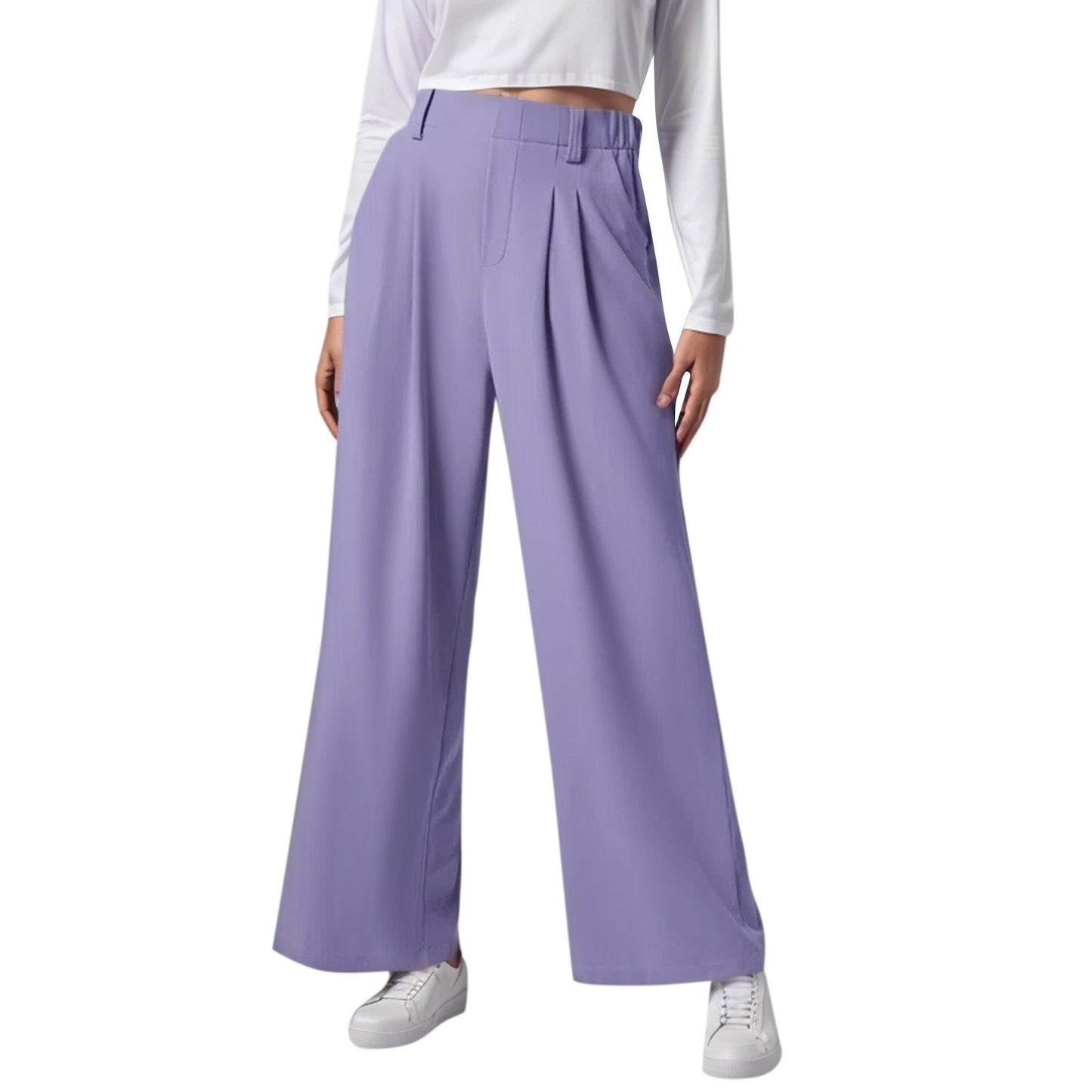 High-Waist Wide-Leg Trousers