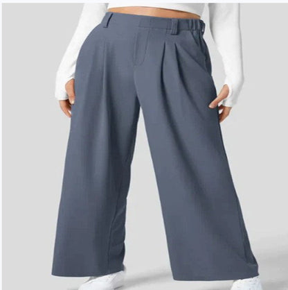 High-Waist Wide-Leg Trousers