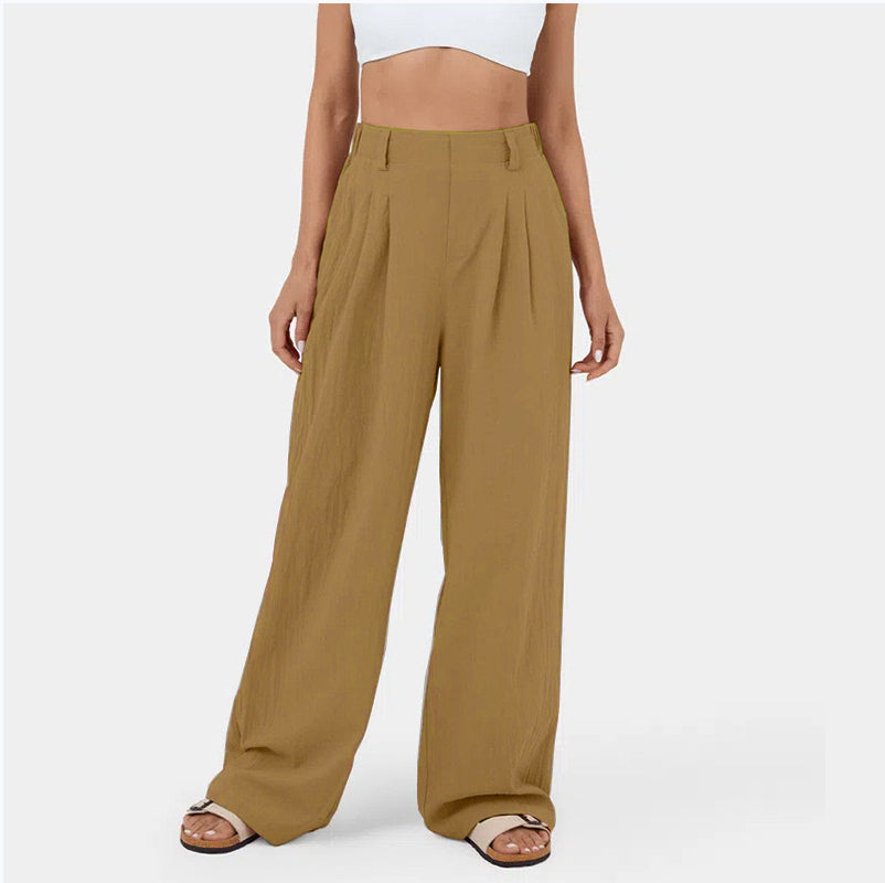 High-Waist Wide-Leg Trousers