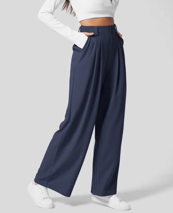 High-Waist Wide-Leg Trousers