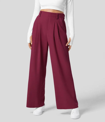High-Waist Wide-Leg Trousers