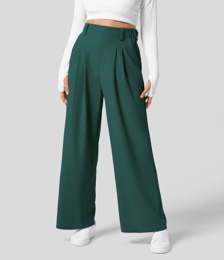 High-Waist Wide-Leg Trousers