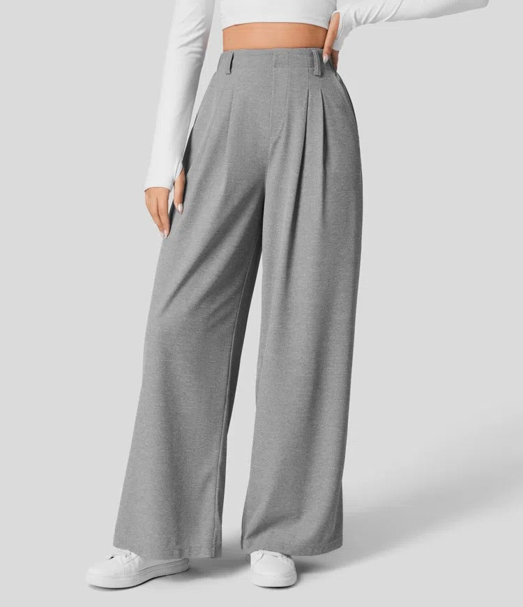High-Waist Wide-Leg Trousers