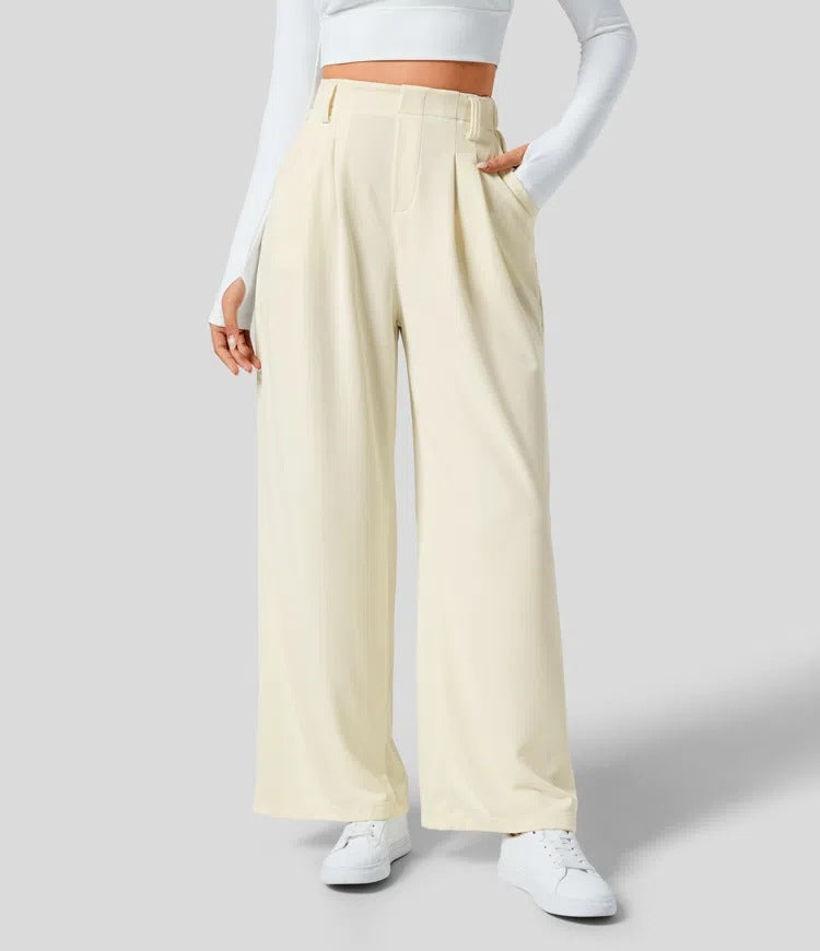 High-Waist Wide-Leg Trousers