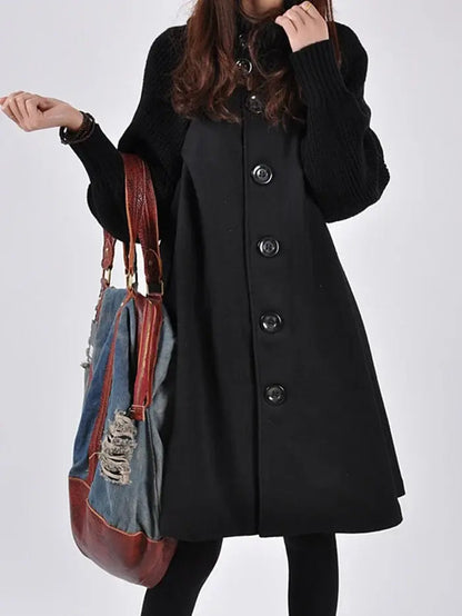 Women's High Neck Trench Coat Warm - 
Fashinoza