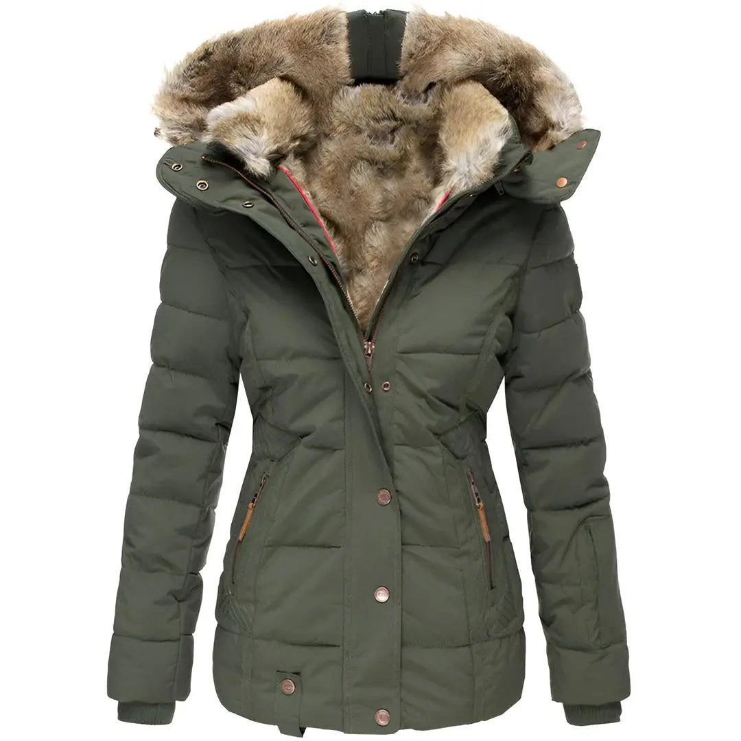 Hooded Puffer Jacket for Women – Stylish & Insulating-Caliboot