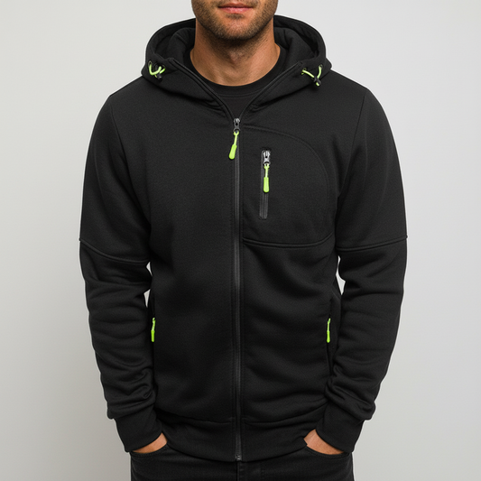 Men's Hooded Zip Up Casual Jacket - Fashinoza