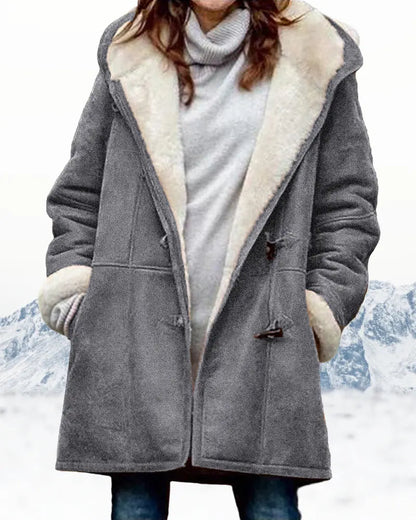 Hooded Wool Coat for Women – Stylish & Warm Winter Outerwear 2