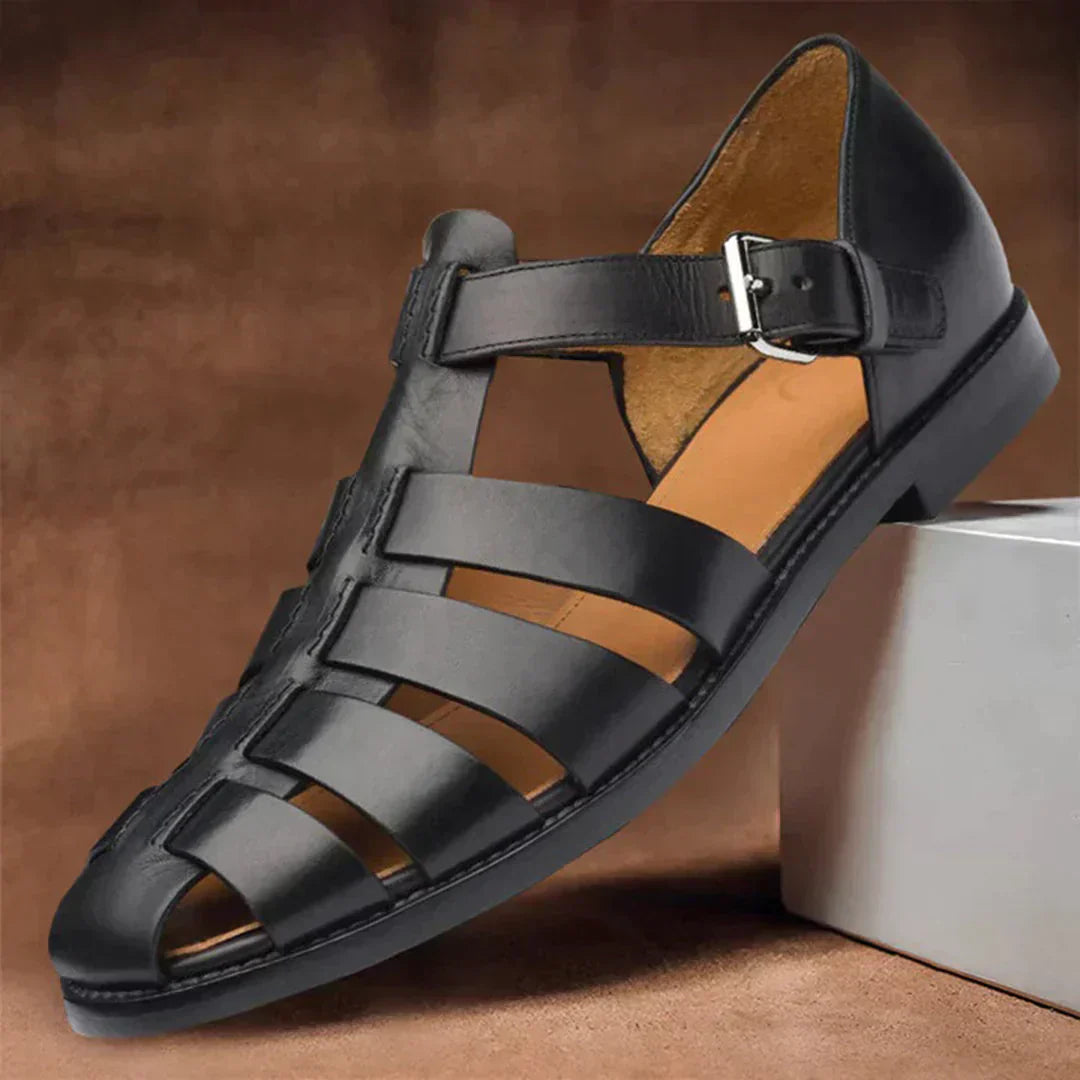 Hubert Men's Leather Summer Sandals - 
Fashinoza