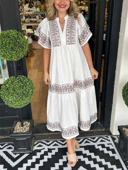 Women's Flowy Maxi Dress Tummy Control Boho Style