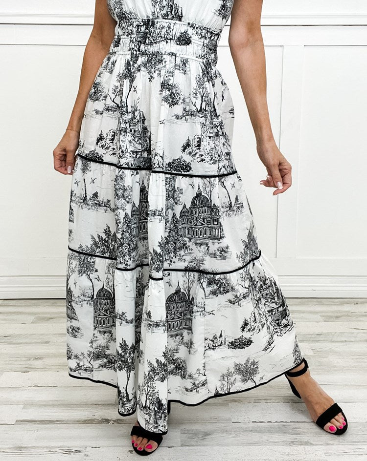 Women's Classic Toile Maxi Dress
