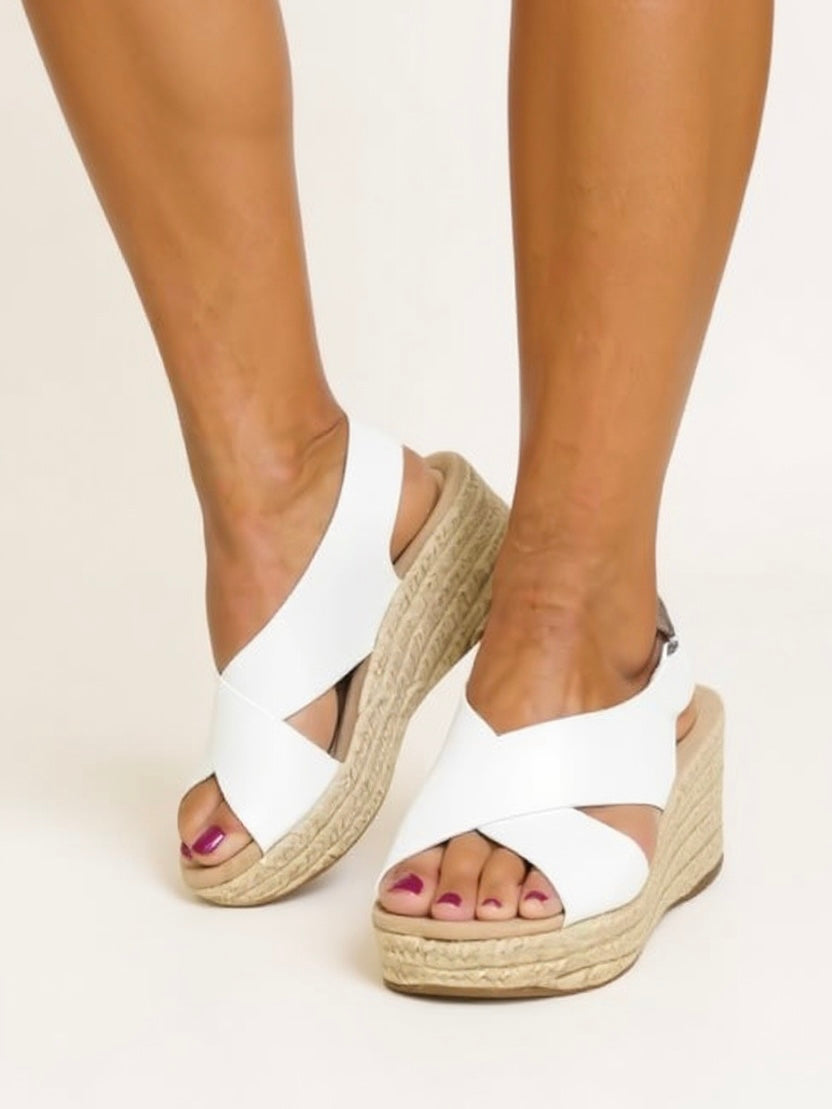 Kendall Women's Wedge Sandals Woven Ankle Strap