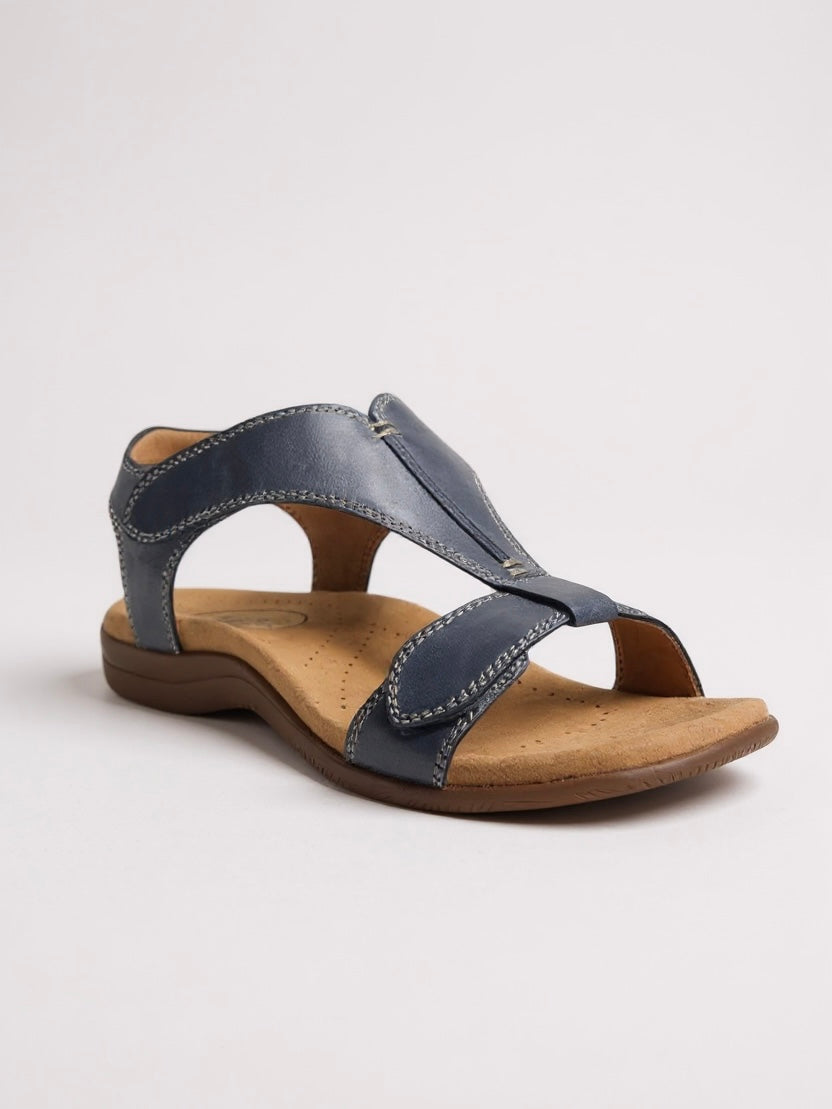 Women's Flat Cushioned T-Strap Sandals
