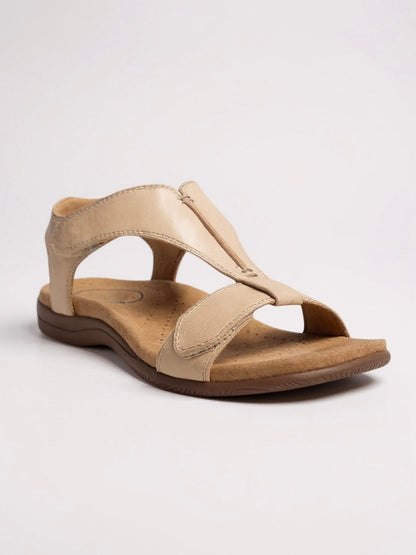 Women's Flat Cushioned T-Strap Sandals