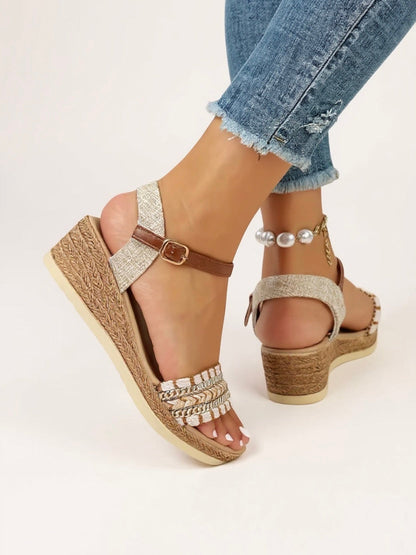 Women's Woven Wedge Sandals Cushioned