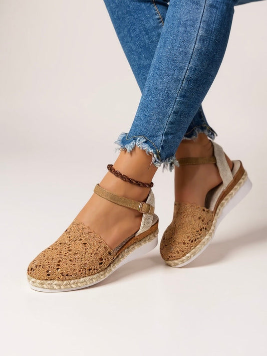 Women's Woven Platform Sandals - Fashinoza