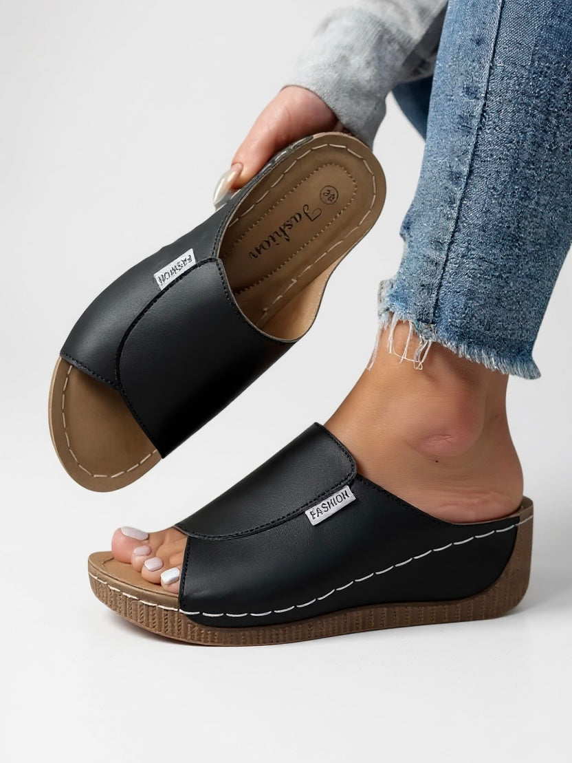 Women's Cushioned Platform Slides - Fashinoza
