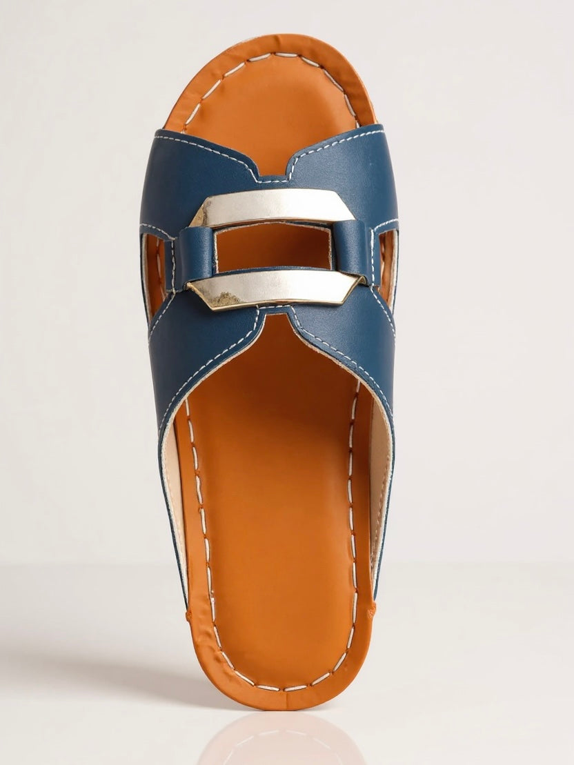 Women's Cushioned Slides Adjustable Buckle