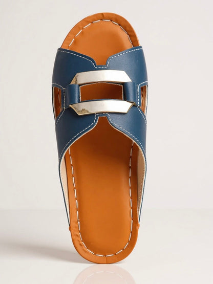 Women's Cushioned Slides Adjustable Buckle