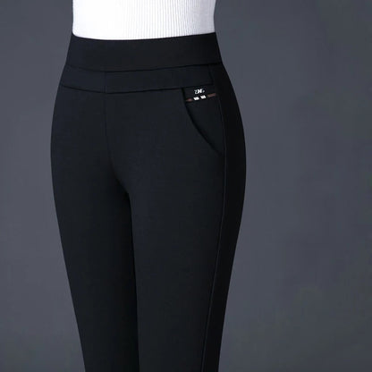 Women's Stretch Pants Comfortable Elastic Black