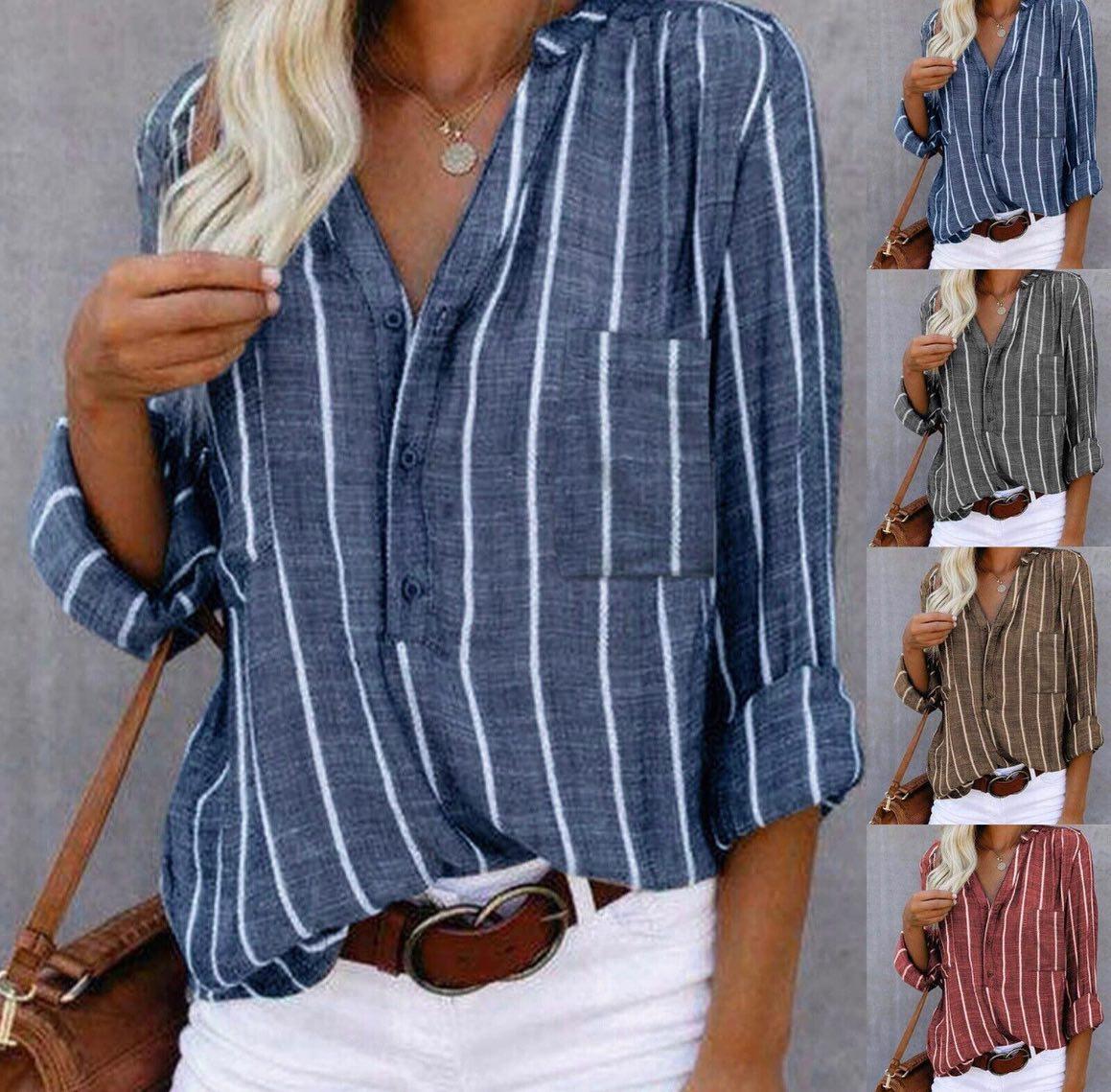 Women's Striped Casual Blouse
