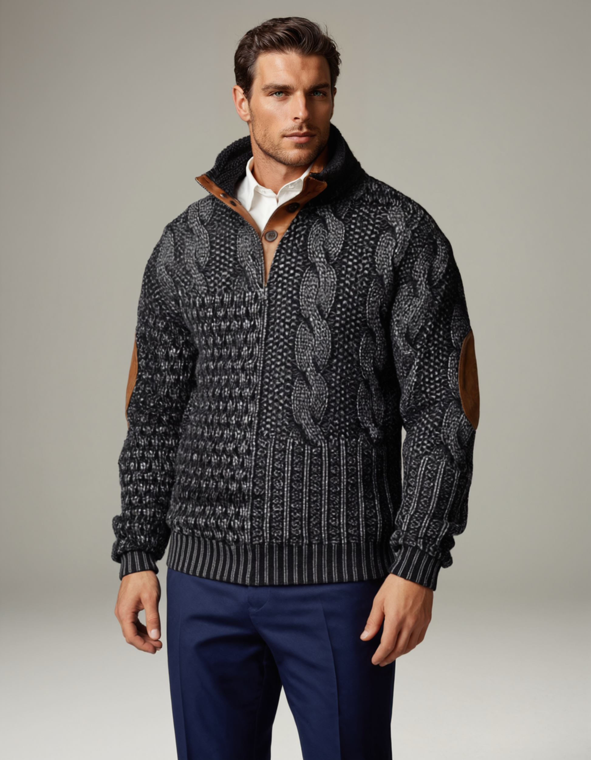Men's Knit Sweater Wool - Fashinoza