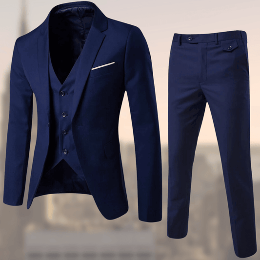 Men's 2-Piece Suit Notch Collar Vest - Fashinoza
