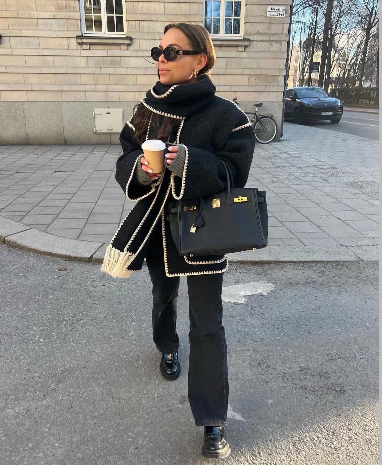 Women's Wool Coat Comfortable - 
Fashinoza