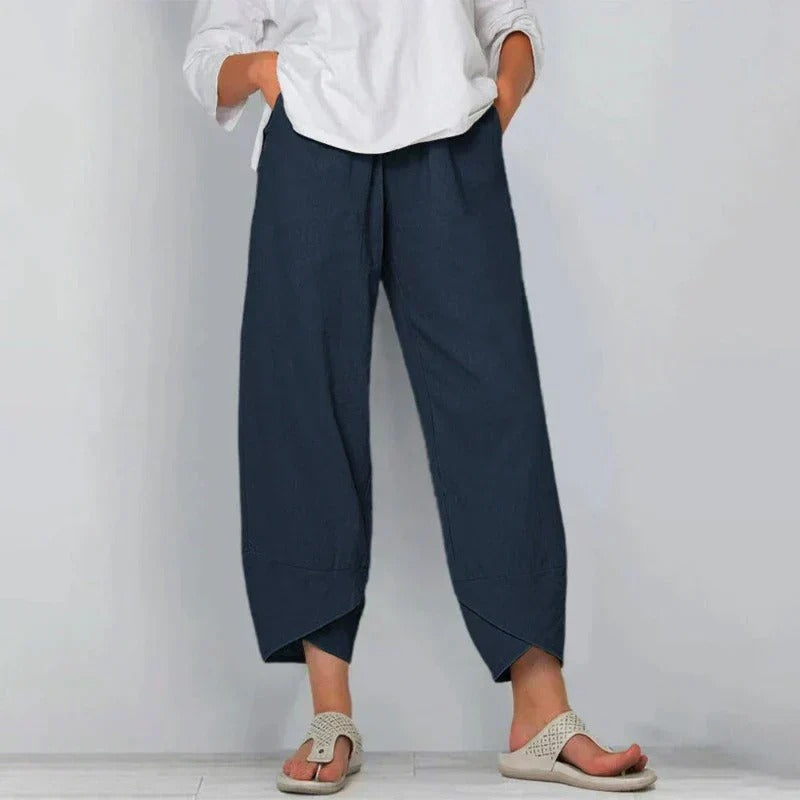 Women's Relaxed Fit Ankle Length Trousers - Fashinoza