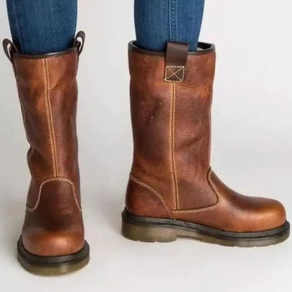 Women's Insulated Cowboy Boots Comfortable Brown - 
Fashinoza