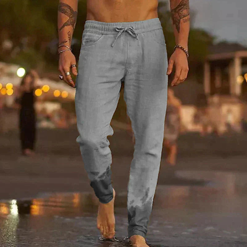 Casual Drawstring Tapered Pants