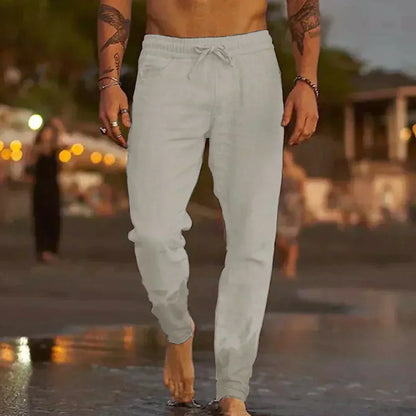 Casual Drawstring Tapered Pants