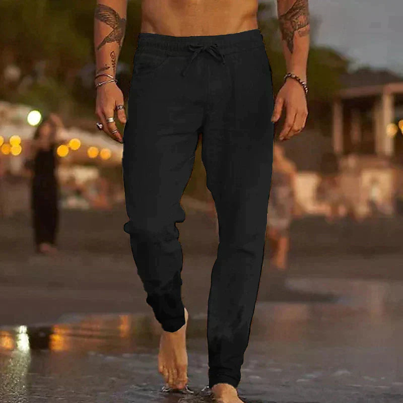 Casual Drawstring Tapered Pants
