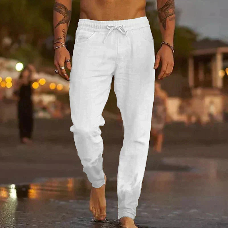 Casual Drawstring Tapered Pants