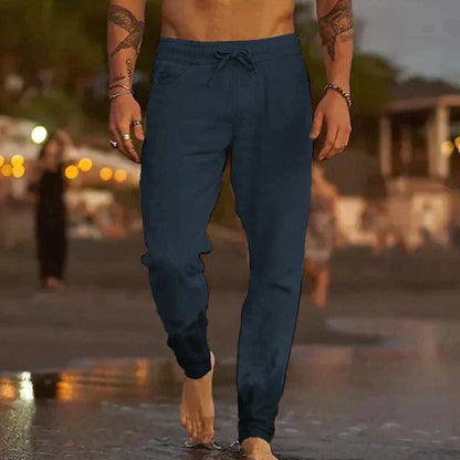 Casual Drawstring Tapered Pants