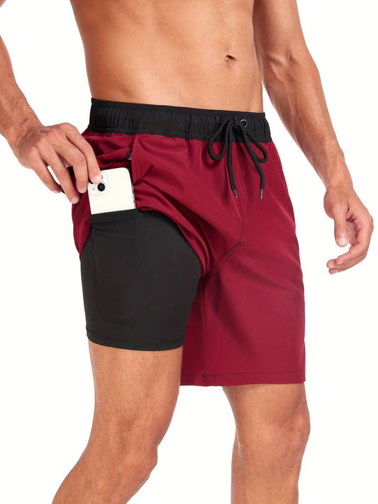 Men's Swim Shorts Inner Pocket - Fashinoza