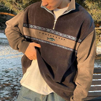 Jasper | Retro Half-Zip Sweater For Men