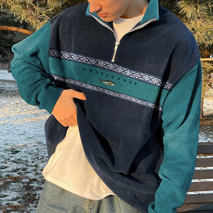 Jasper | Retro Half-Zip Sweater For Men