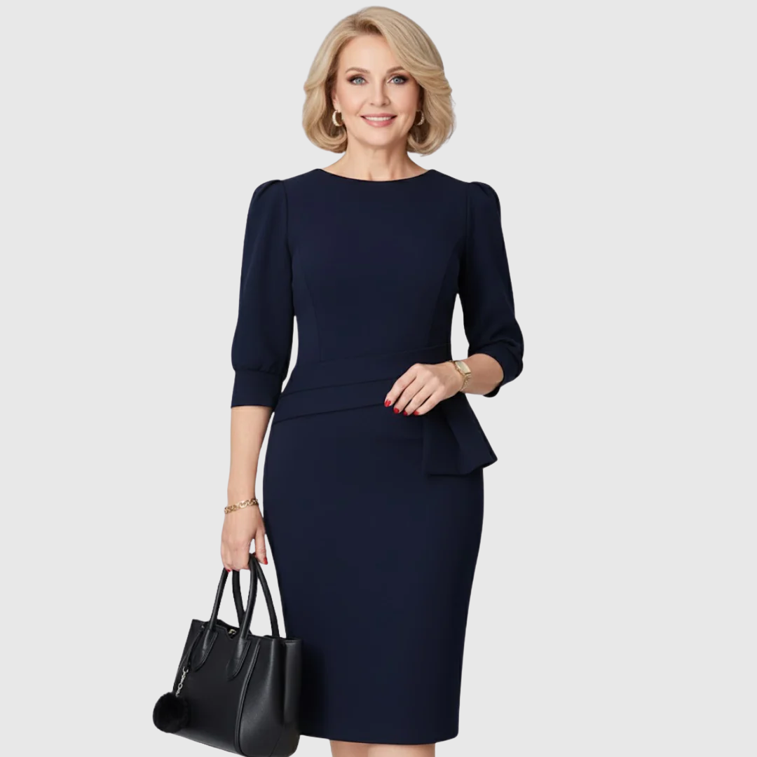 Emily | Womens Elegant Waist Tie Pencil Shorts Dress