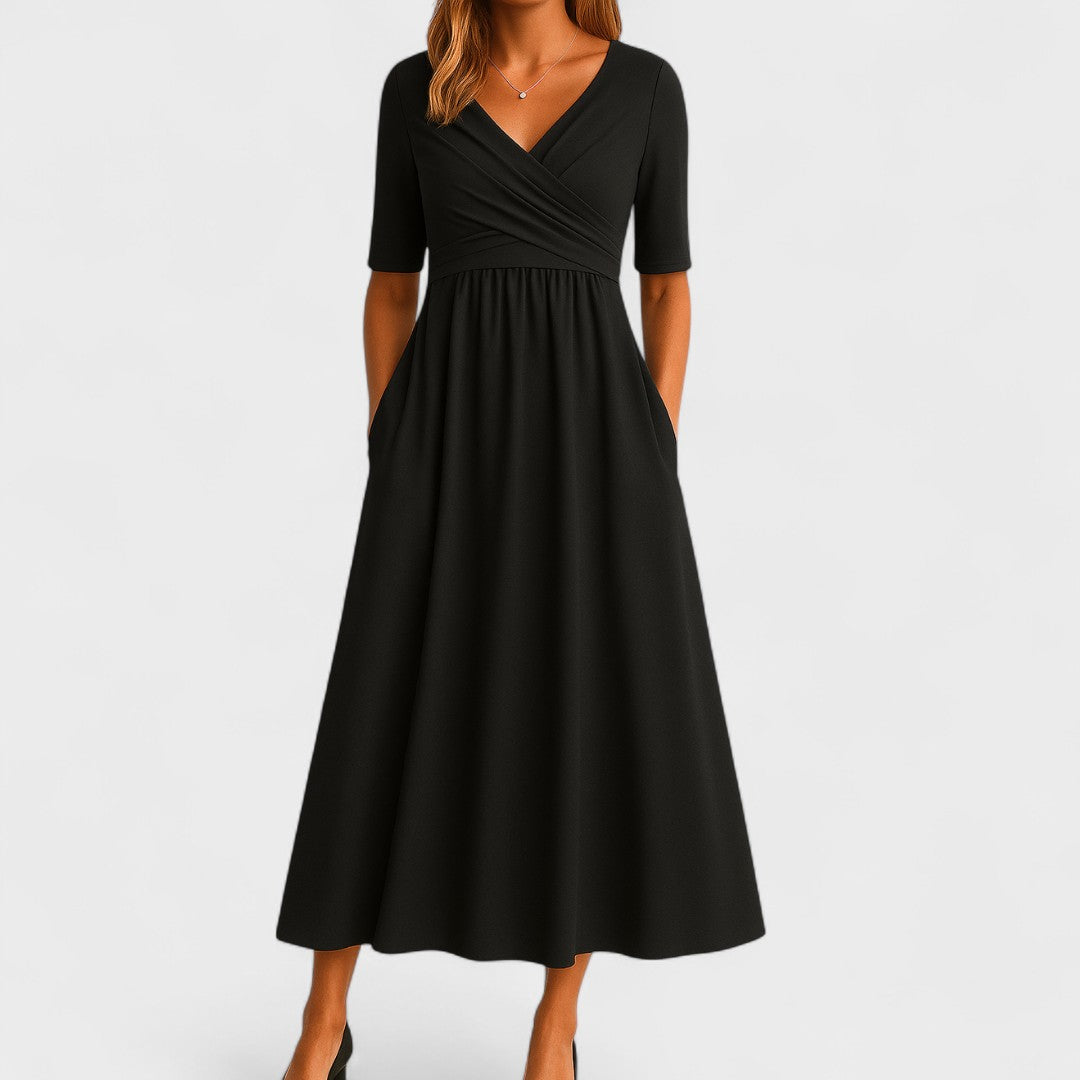 Ella | Women’s Summer V Neck Midi Dress