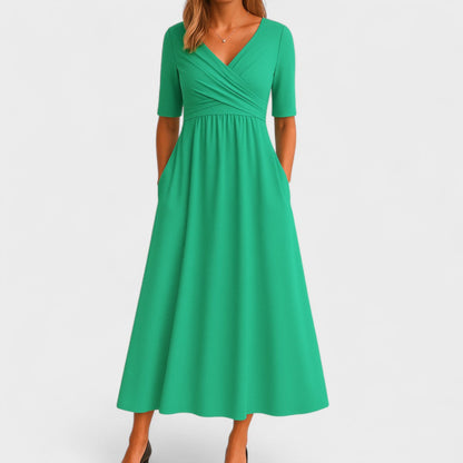 Ella | Women’s Summer V Neck Midi Dress