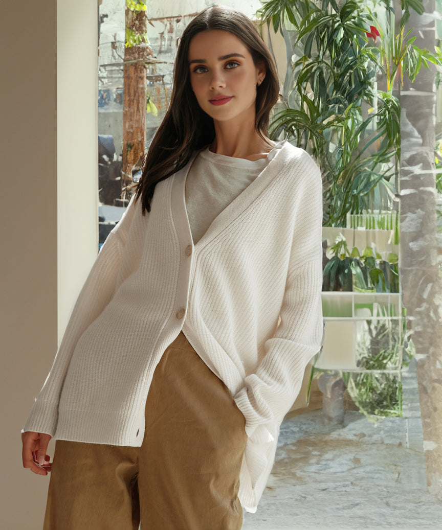 Evelyn | Women’s Winter Knit Casual Button Up  Cardigan Caliboot