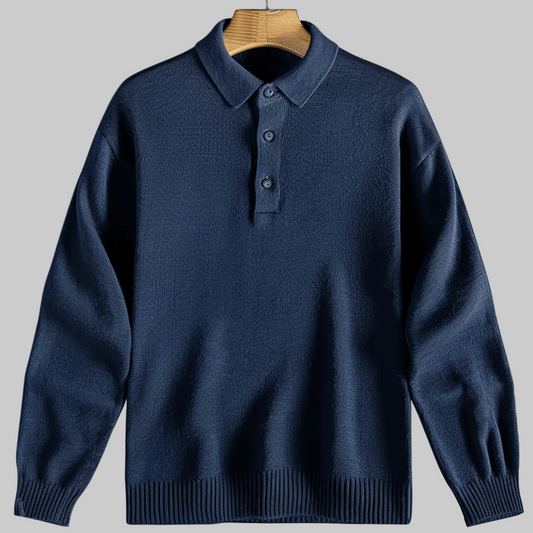 Men's Polo Knit Sweater - Fashinoza