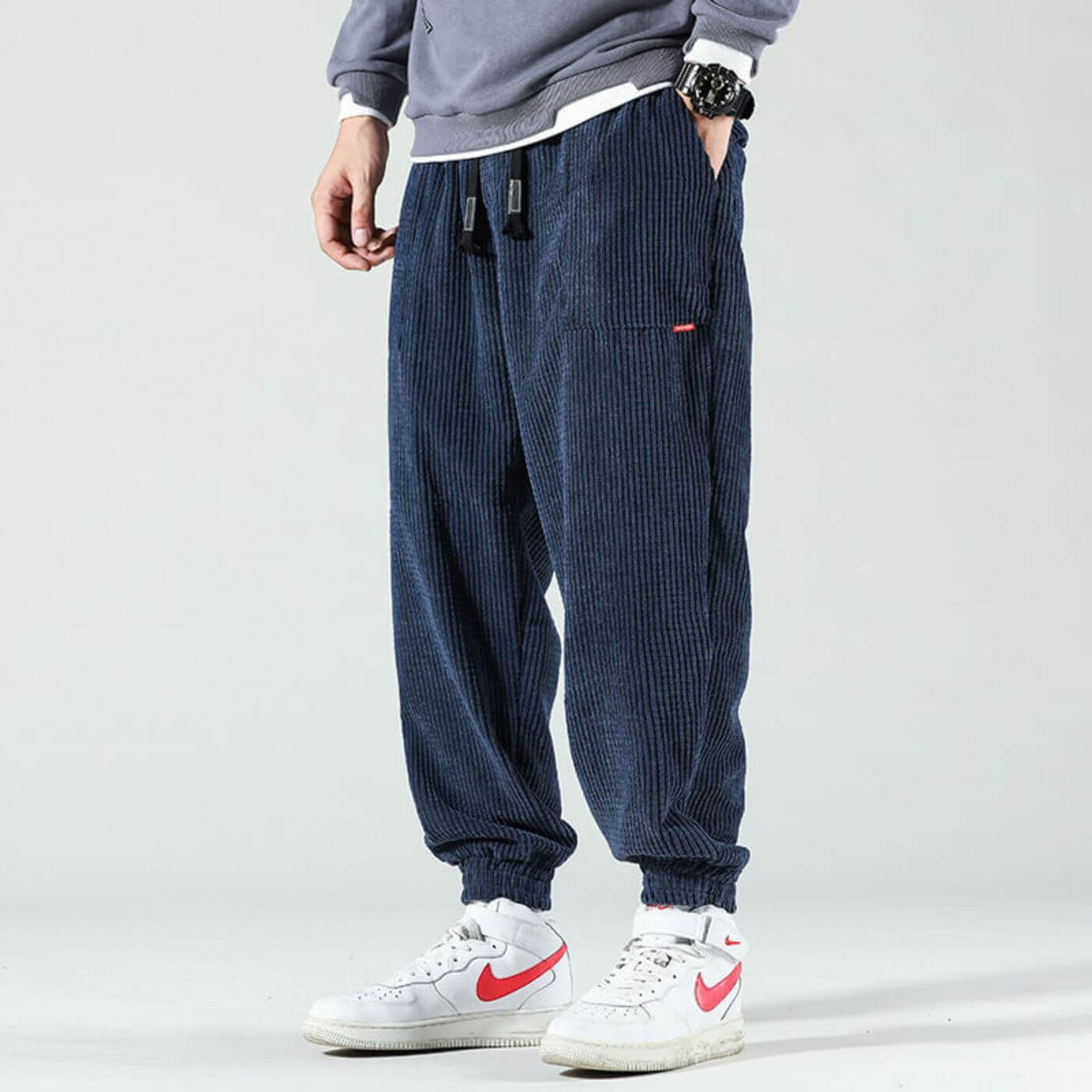 Men's Corduroy Joggers Classic - Fashinoza